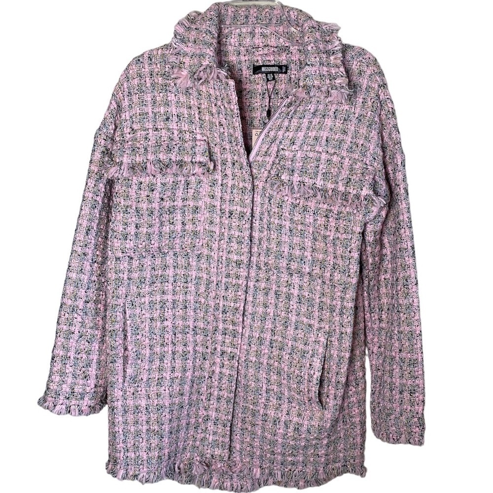 NWT Missguided Fray Hen Multicolor Women’s Shacket / Jacket